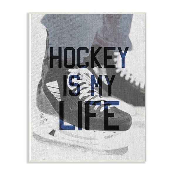 The Kids Room by Stupell Hockey Is My Life Ice Skates, 10 x 15, Proudly Made in USA - Multi-Color