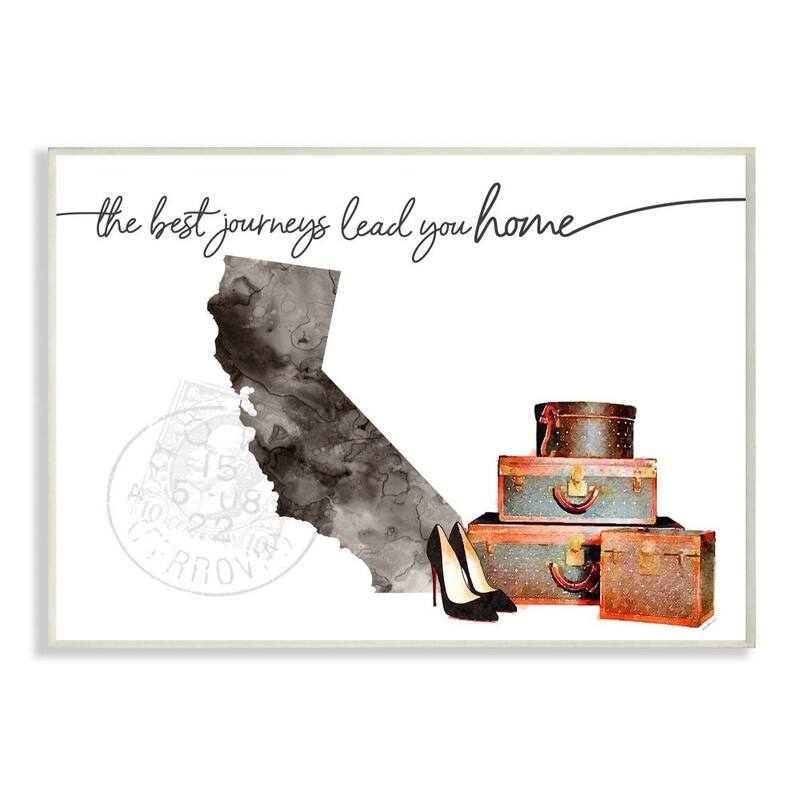 Stupell California State The Best Journeys Lead You Home Fashion, 10 x