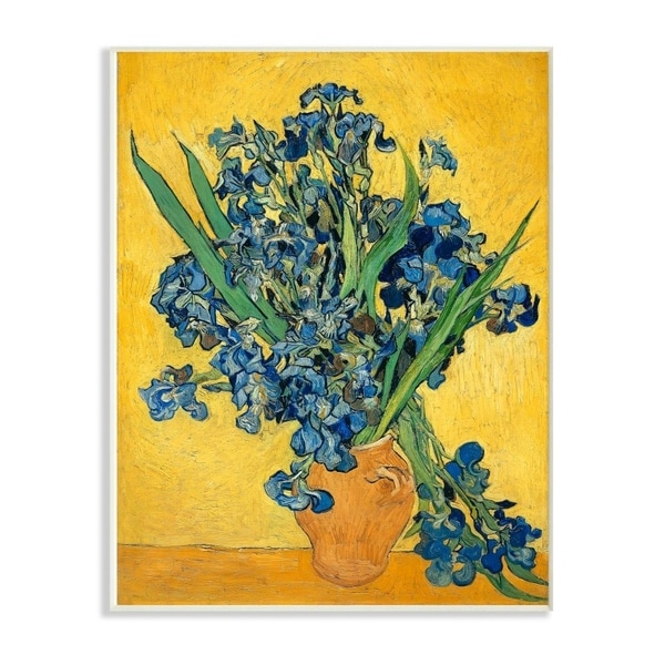 The Stupell Home Decor Collection Van Gogh Irises Post Impressionist Painting, 10 x 15, Proudly Made in USA - Multi-Color