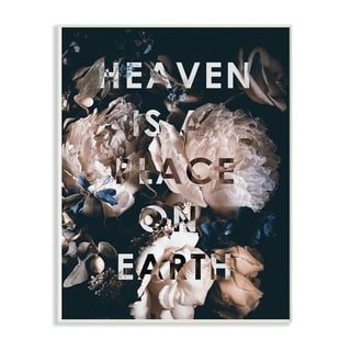 Stupell Heaven Is A Place On Earth Floral Abstraction, 10 x 15, Proudly ...