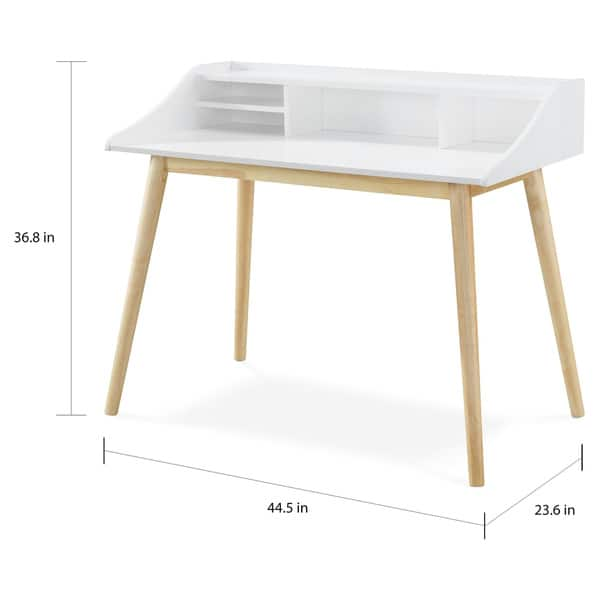 Shop Carson Carrington Igeltjarna White Writing Desk Free