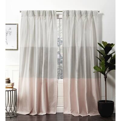 Buy Pink Semi Sheer Pinch Pleat Curtains Drapes Online At
