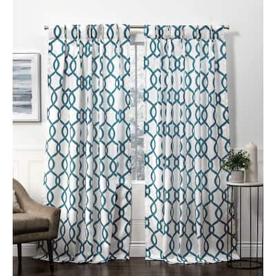 Carson Carrington Tennsatter Linen Blend Pinch Pleat Curtain Panel Pair