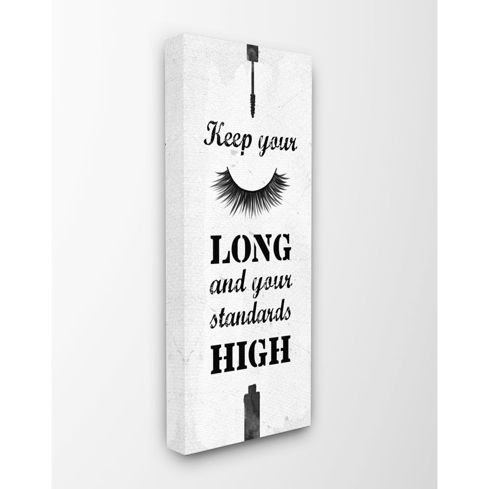 The Stupell Home Decor Collection Lashes Long Standards High Ink Illustrations, 10 x 24, Proudly Made in USA - Multi-Color