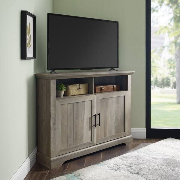 Shop The Gray Barn 44 Grooved Door Corner Tv Stand Console 44 X