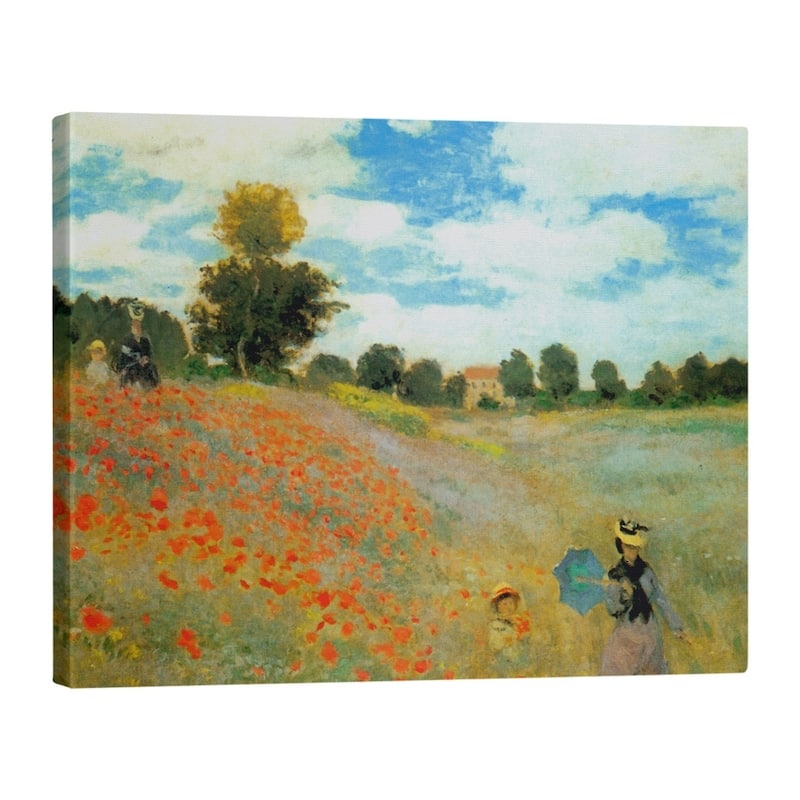 Claude Monet Poppy Field Near Argenteuil Gallery-Wrapped Canvas - Bed ...