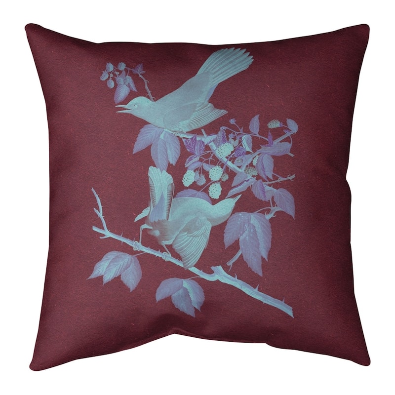 Porch & Den John James Audubon 'Cat Bird' Throw Pillow