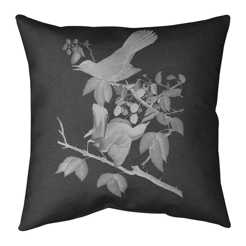 Porch & Den John James Audubon 'Cat Bird' Throw Pillow