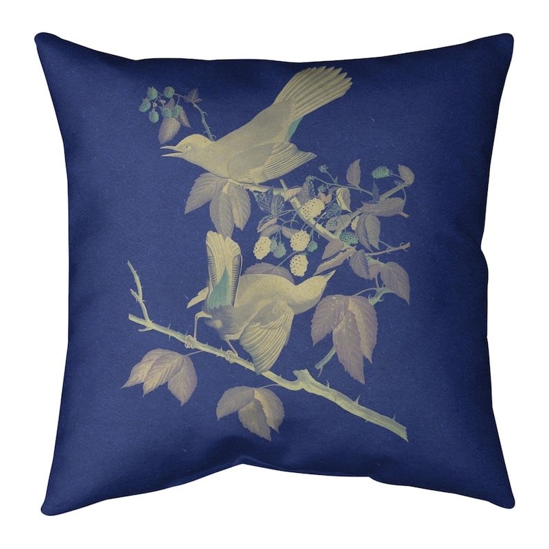 Porch & Den John James Audubon 'Cat Bird' Throw Pillow