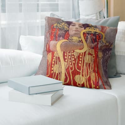 Porch & Den Gustav Klimt 'Hygeia' Throw Pillow