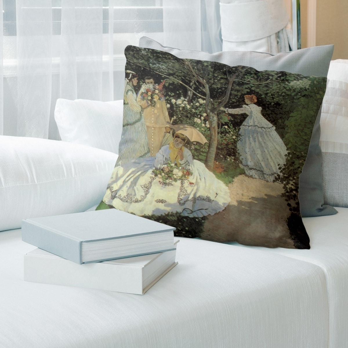 Porch & Den Claude Monet 'Women in the Garden' Throw Pillow