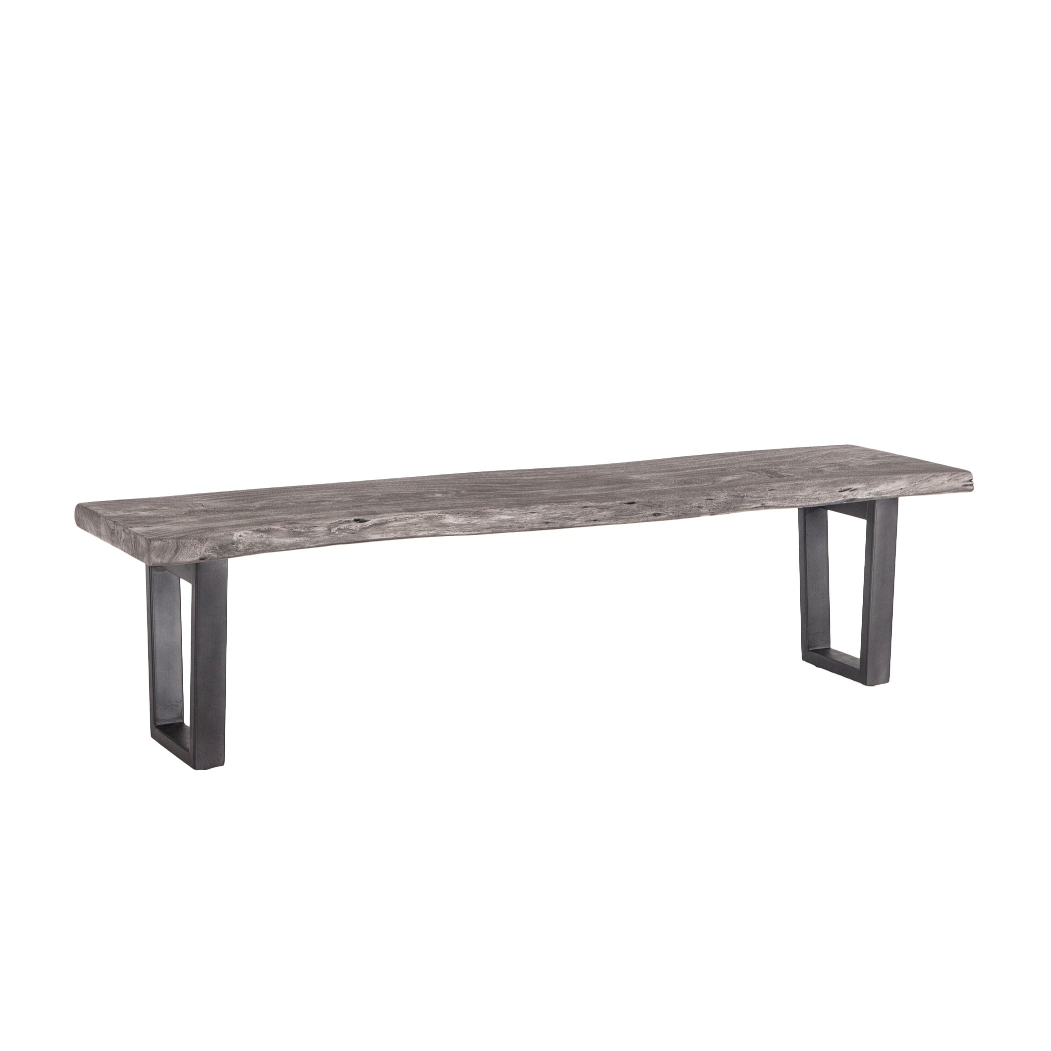 New Orleans 68 Inch Weathered Gray Dining Bench Overstock 28274832