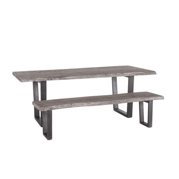 New Orleans 68 Inch Weathered Gray Dining Bench Overstock 28274832