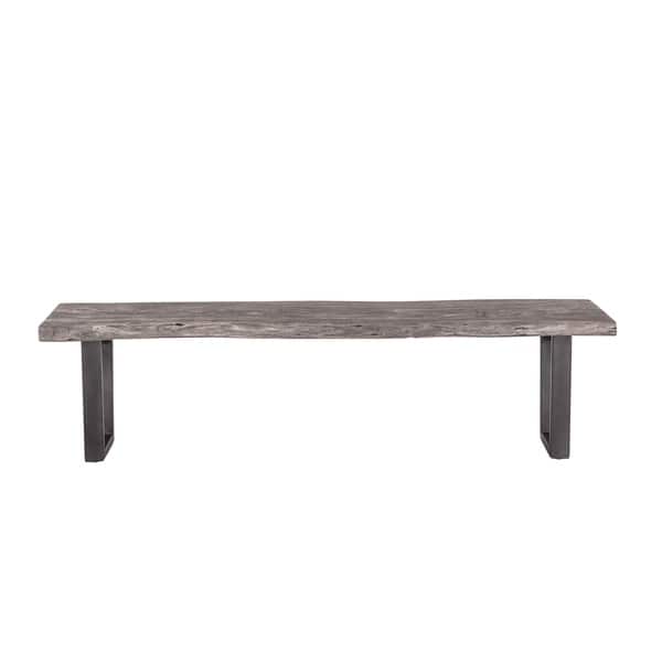 New Orleans 68 Inch Weathered Gray Dining Bench Overstock 28274832