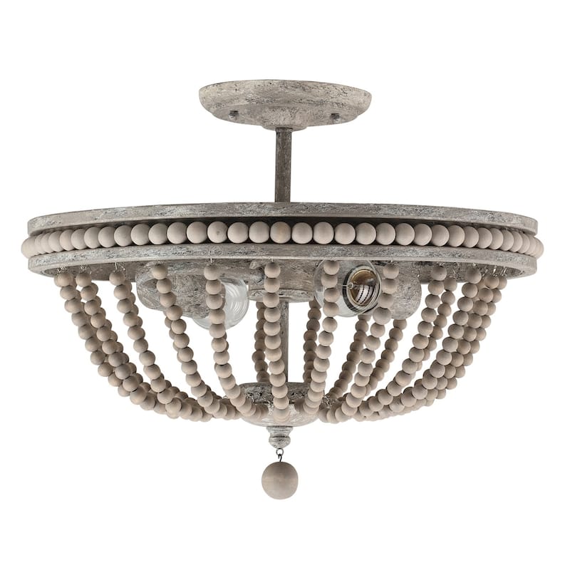 Kayla 2-light Mystic Sand Semi-Flush Mount