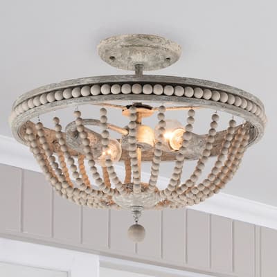 Kayla 2-light Mystic Sand Semi-Flush Mount