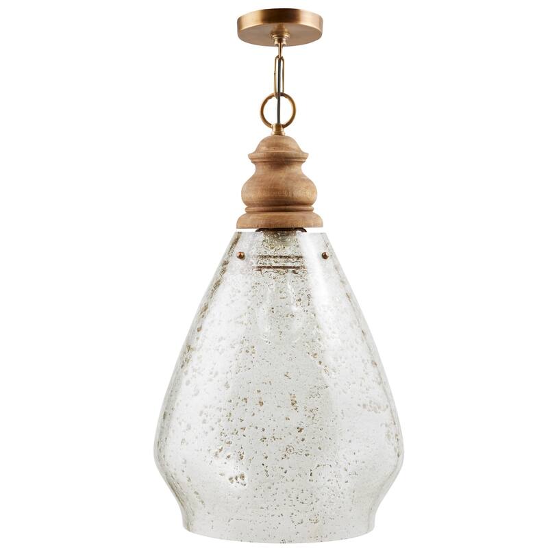 1-light Light Wood Pendant