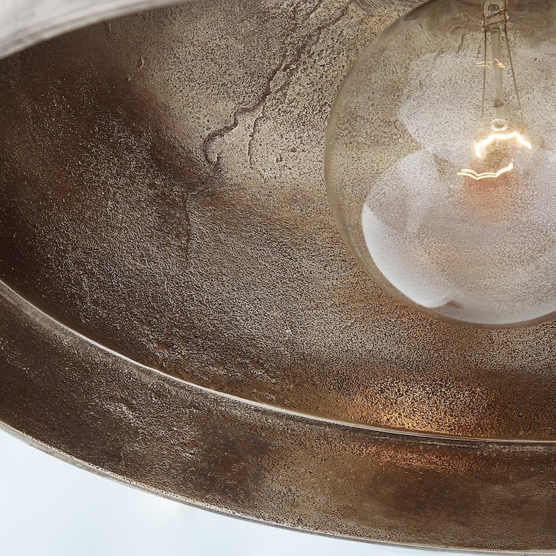 1-light Oxidized Nickel Pendant