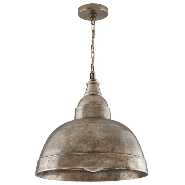 oxidized nickel pendant light