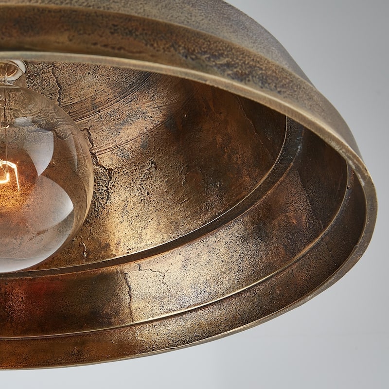 1-light Oxidized Brass Pendant