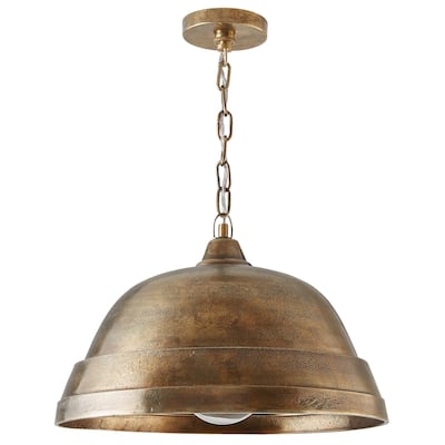 1-light Oxidized Brass Pendant