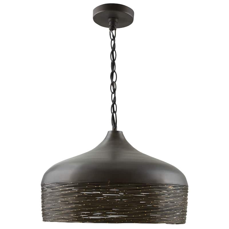 1-light Grey Iron Pendant
