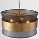 preview thumbnail 4 of 2, 4-light Patinaed Brass/Black Pendant