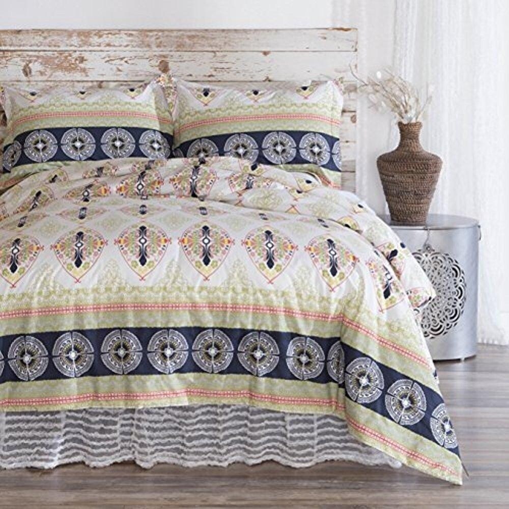 Porch Den Firlock Full Queen Size Cotton Reversible 3 Porch Den Firlock Full Queen