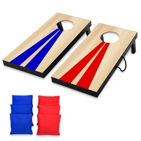 GoSports Portable Junior Size Cornhole Game Set with 6 Bean Bags - Great for All Ages Indoors & Outdoors