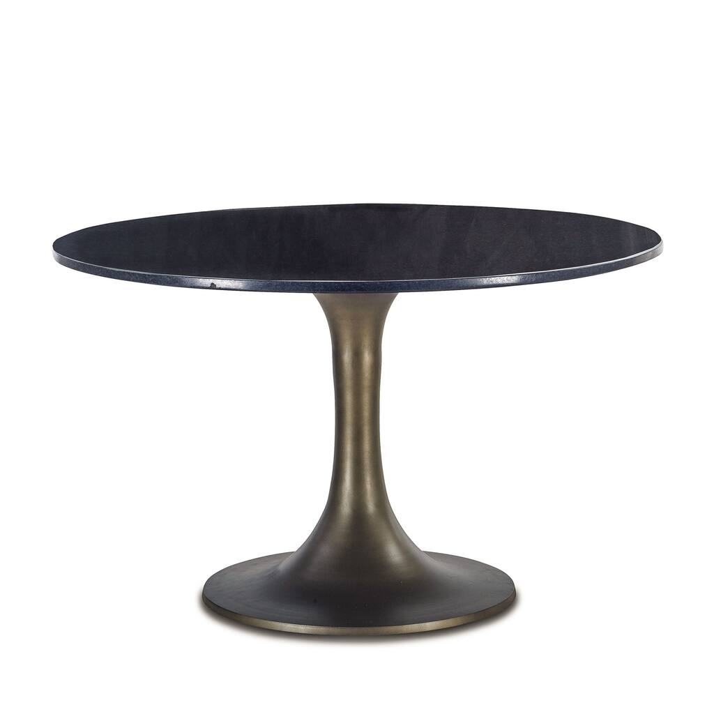 Nubian Round Black Granite Dining Table