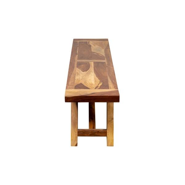 Shop Kalispell Solid Sheesham Wood Bench Free Shipping Today