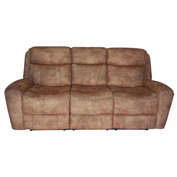 Shop Saguaro Triple Power Rawhide Reclining Sofa Light Brown