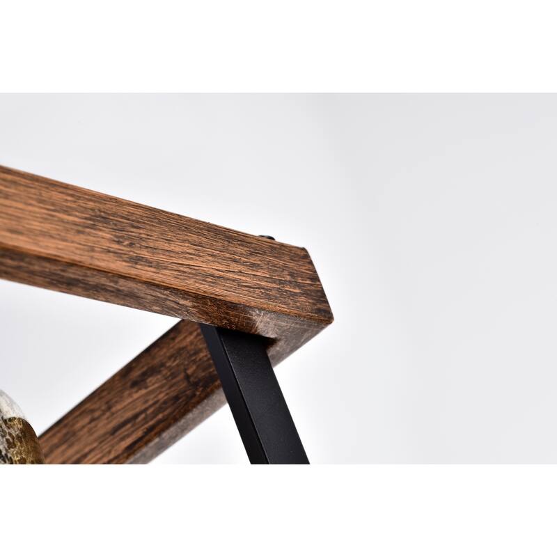 Asosi Imitation Wood Grain/Matte Black 1-light Pendant