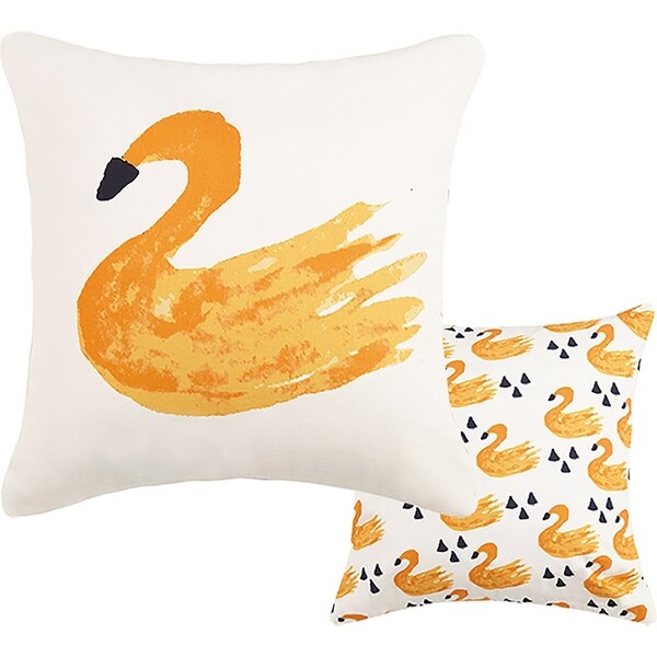 Swans Canvas Printed Pillow