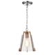 preview thumbnail 2 of 4, Osimo Light Brown/Chrome 1-light Pendant