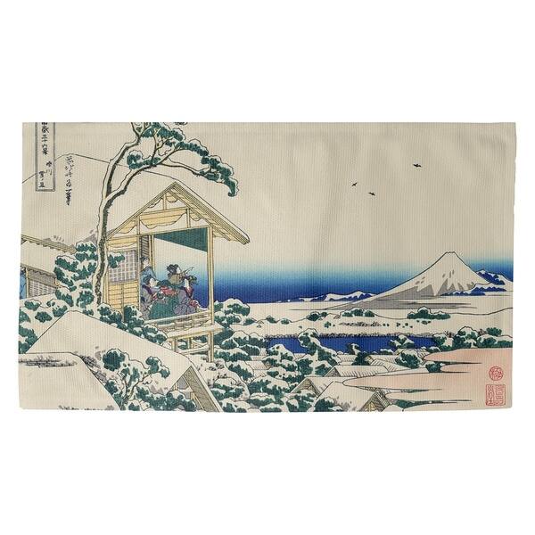 Porch Den Katsushika Hokusai Tea House At Koishikawa Dobby Rug Overstock 28279332