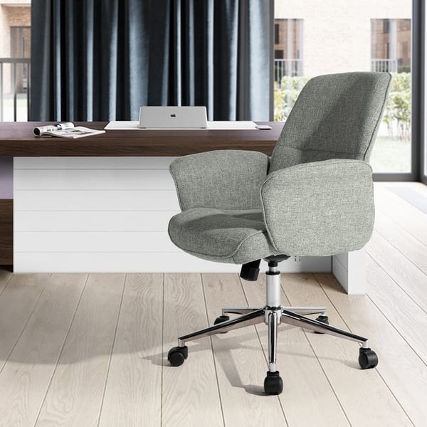 Shop Furniturer Manager Home Office Desk Chair Fabric In Grey On