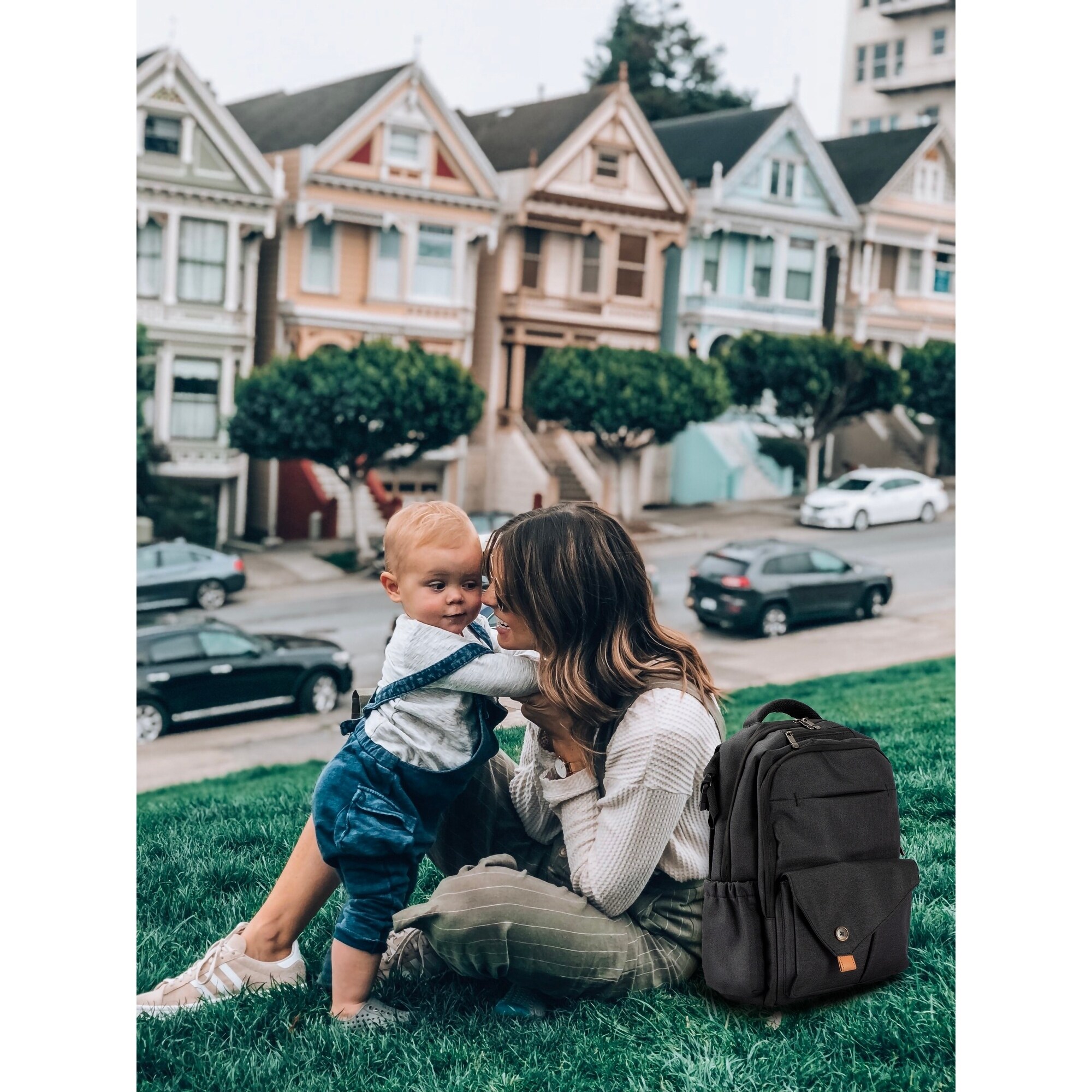 baby diaper bag with changing mat