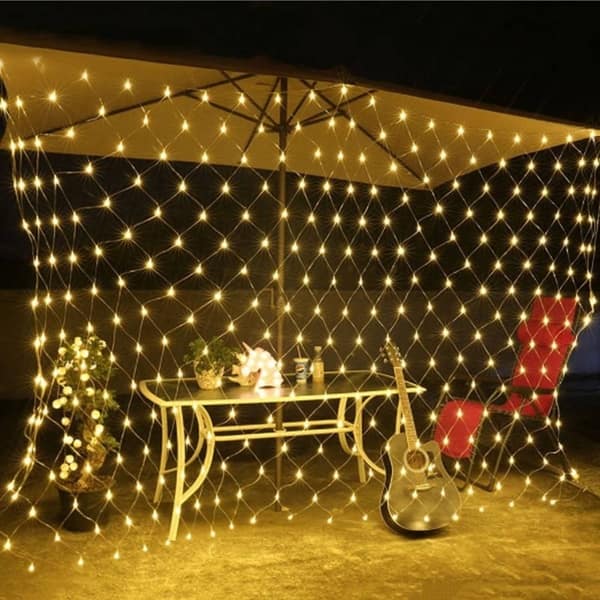 96 LED Net String Light Decorate Garden Fairy Light Christmas Wedding Party Holiday Light US Plug - - 28280292