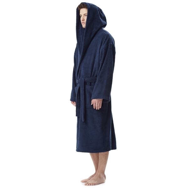mens hooded towelling robe