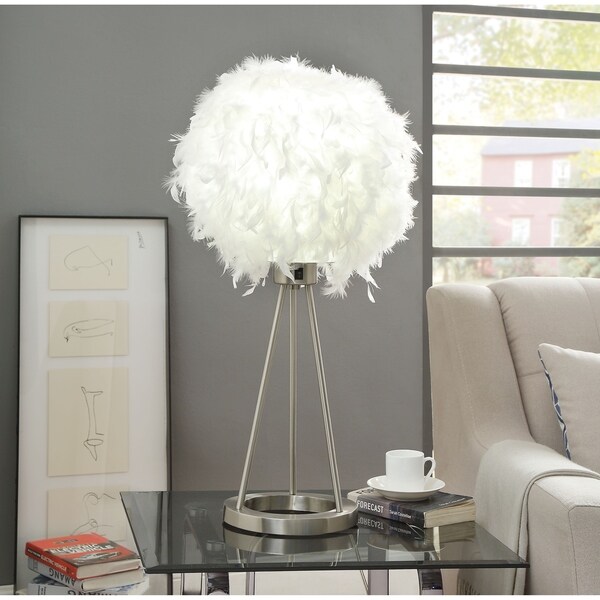 feather shade floor lamp