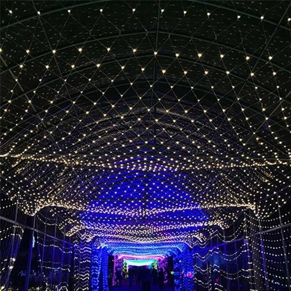 Shop 192 Led Net Grid String Light Decorate Home Garden Front Door