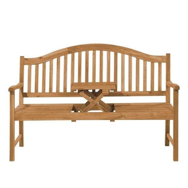 Shop Patio Bench Acacia Wood Hilo Free Shipping Today