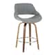 Option Grey Noise Fabric/Walnut Wood
