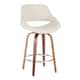 Option Cream Noise Fabric/Walnut Wood