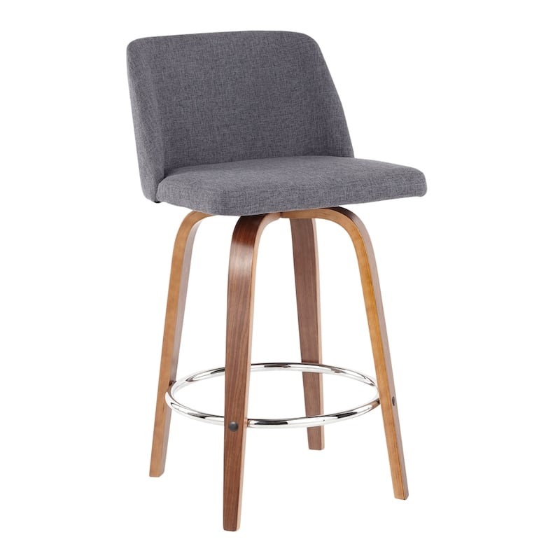 Carson Carrington Vallberga 26" Upholstered Counter Stool (Set of 2) - Blue