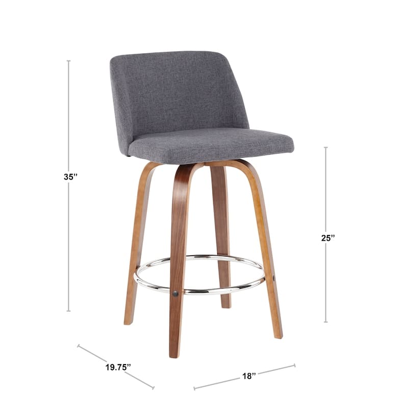 Carson Carrington Vallberga 26" Upholstered Counter Stool (Set of 2)