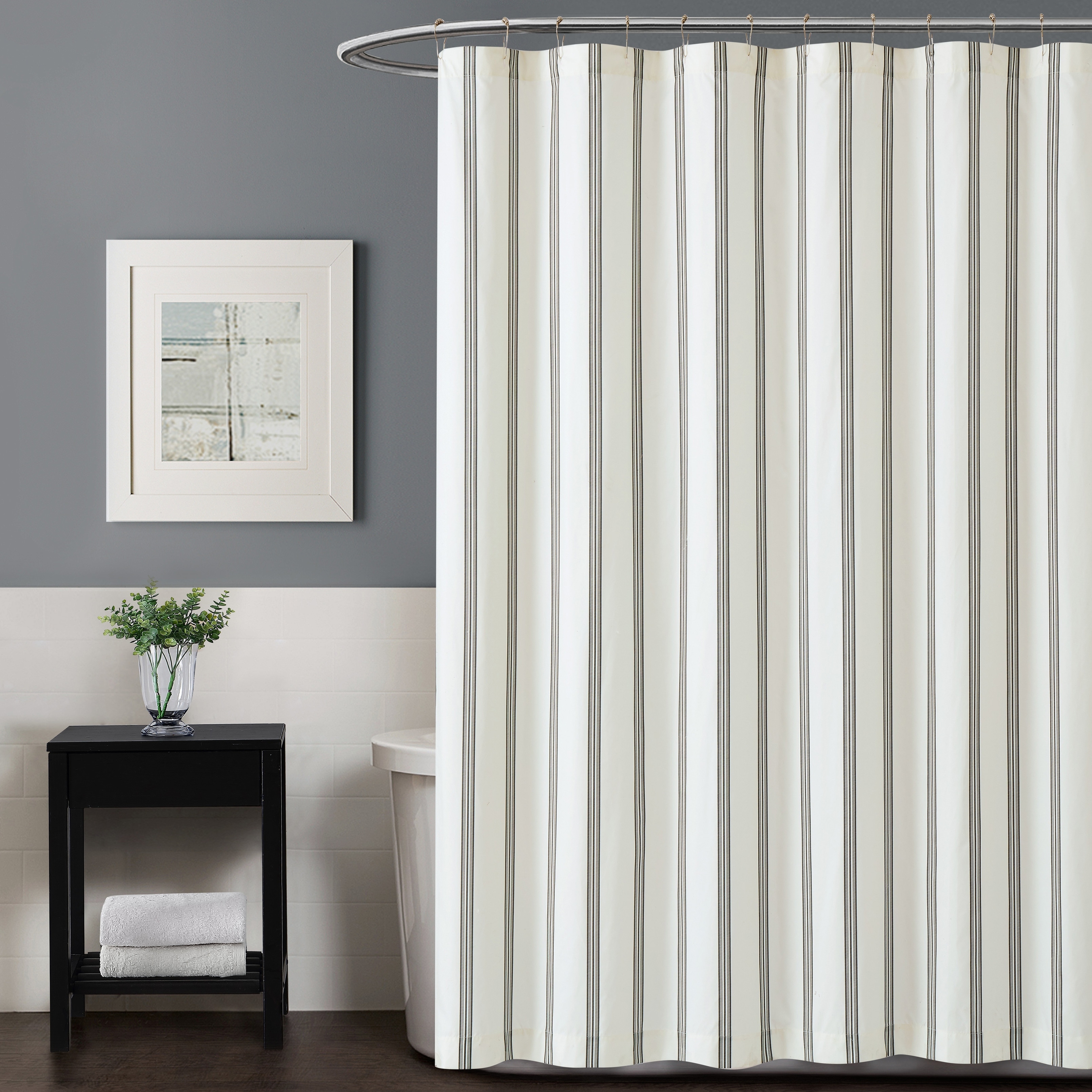 striped shower curtains fabric