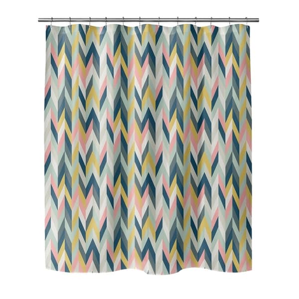 Shop Aaron Navy Shower Curtain By Kavka Designs On Sale Free