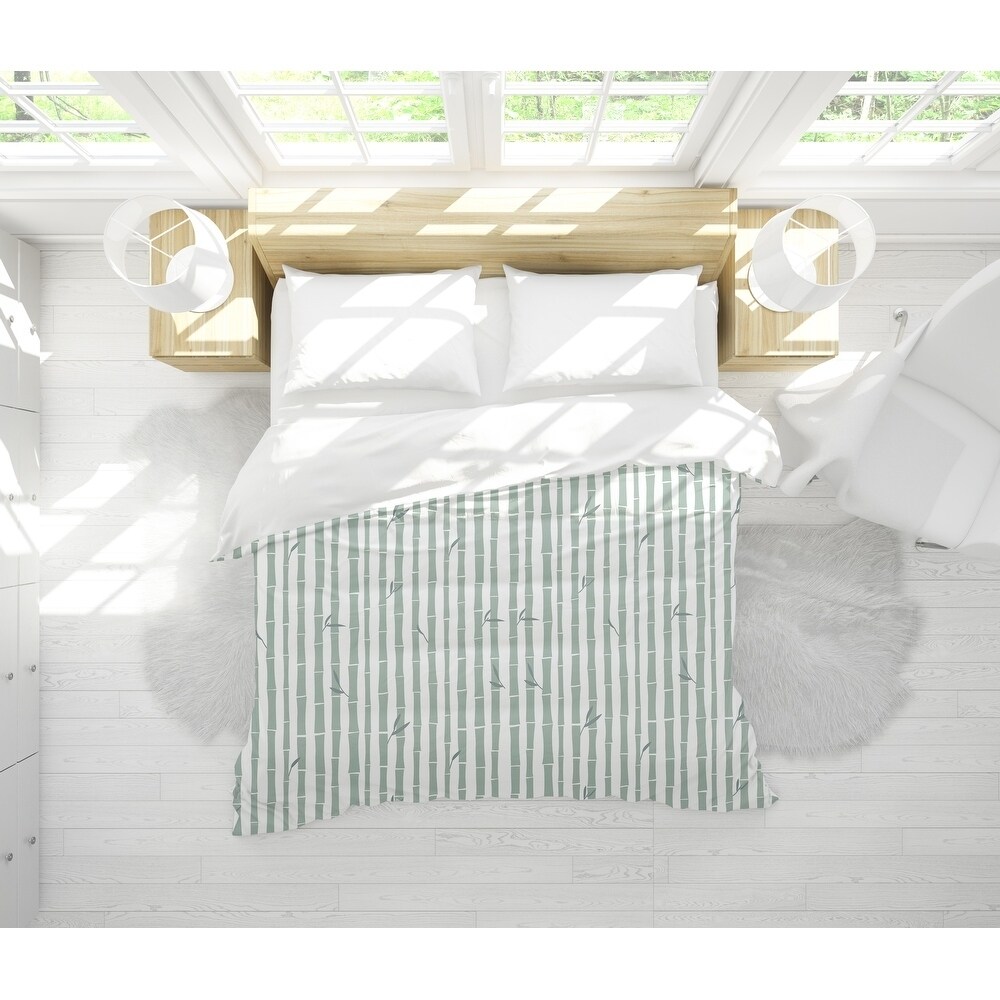 Shop Bamboo Green Light Weight Comforter By Kavka Designs On